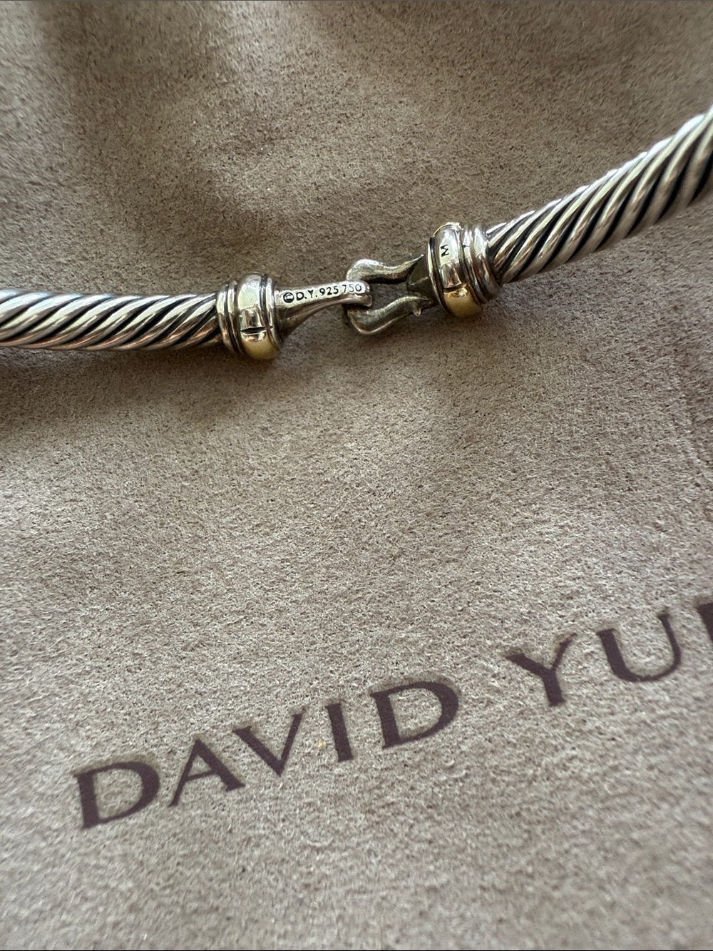 David Yurman Buckle Classic Cable Bracelet 4mm - Picture 2 of 6